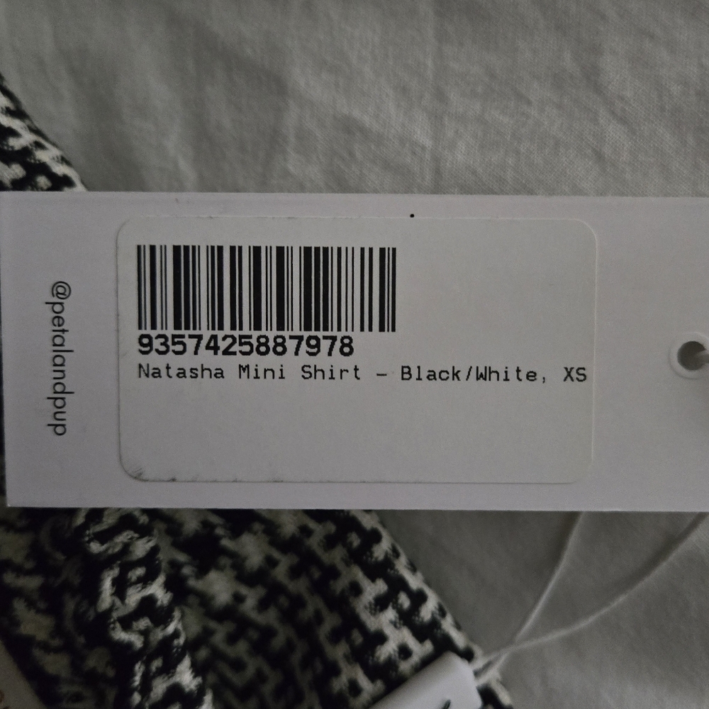 Petal & Pup Classic Black and White Plaid Women's Skort Size XS NWT - Picture 7 of 7